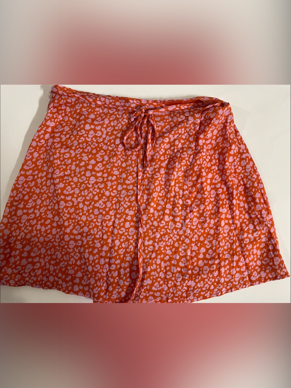 Blue Blush Orange and Pink Printed Mini Skirt